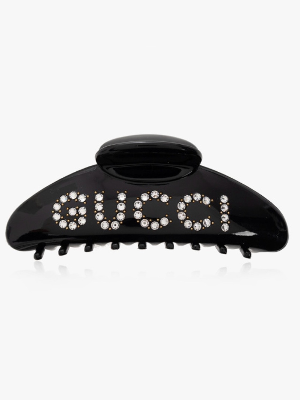 GUCCI logo crystal hair clip